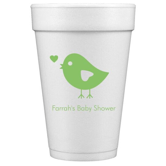 Baby Bird Styrofoam Cups
